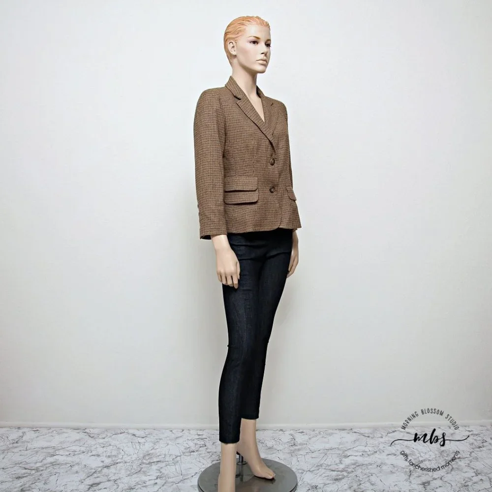 Vince Academia Houndstooth Wool Blend Blazer - Picture 1 of 10